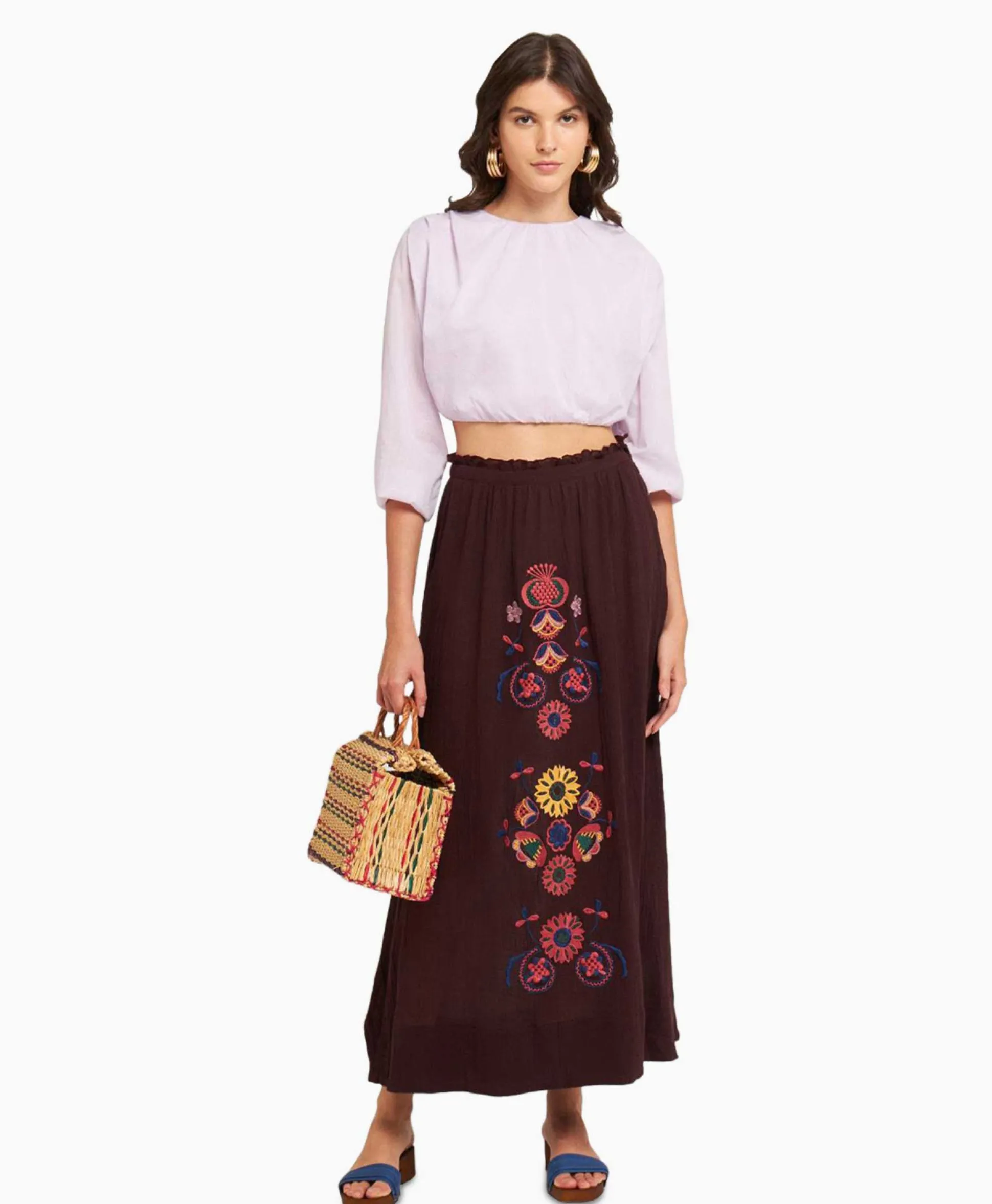 Cheap Maxi Rok Magoo1Ski Bruin Dames Rokken