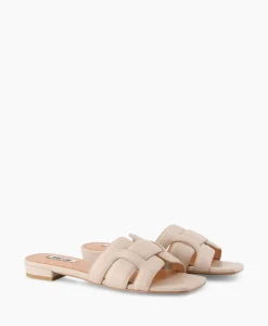 Hot Sandaal Zonder Hak Leather Blauw Dames Sandalen