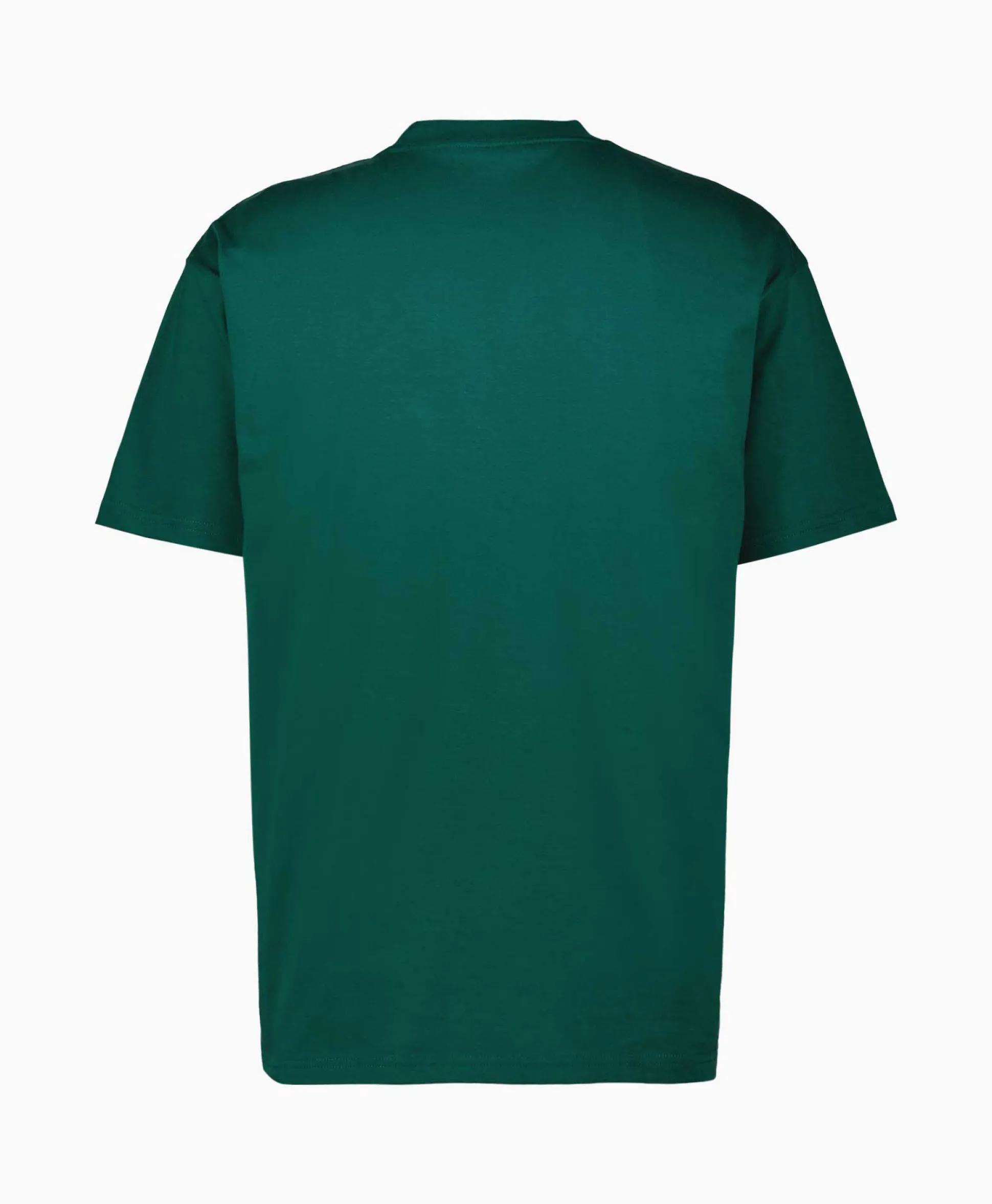 Outlet T-Shirt S/S Cat Sticker Organic Cotton Groen Heren T-Shirts