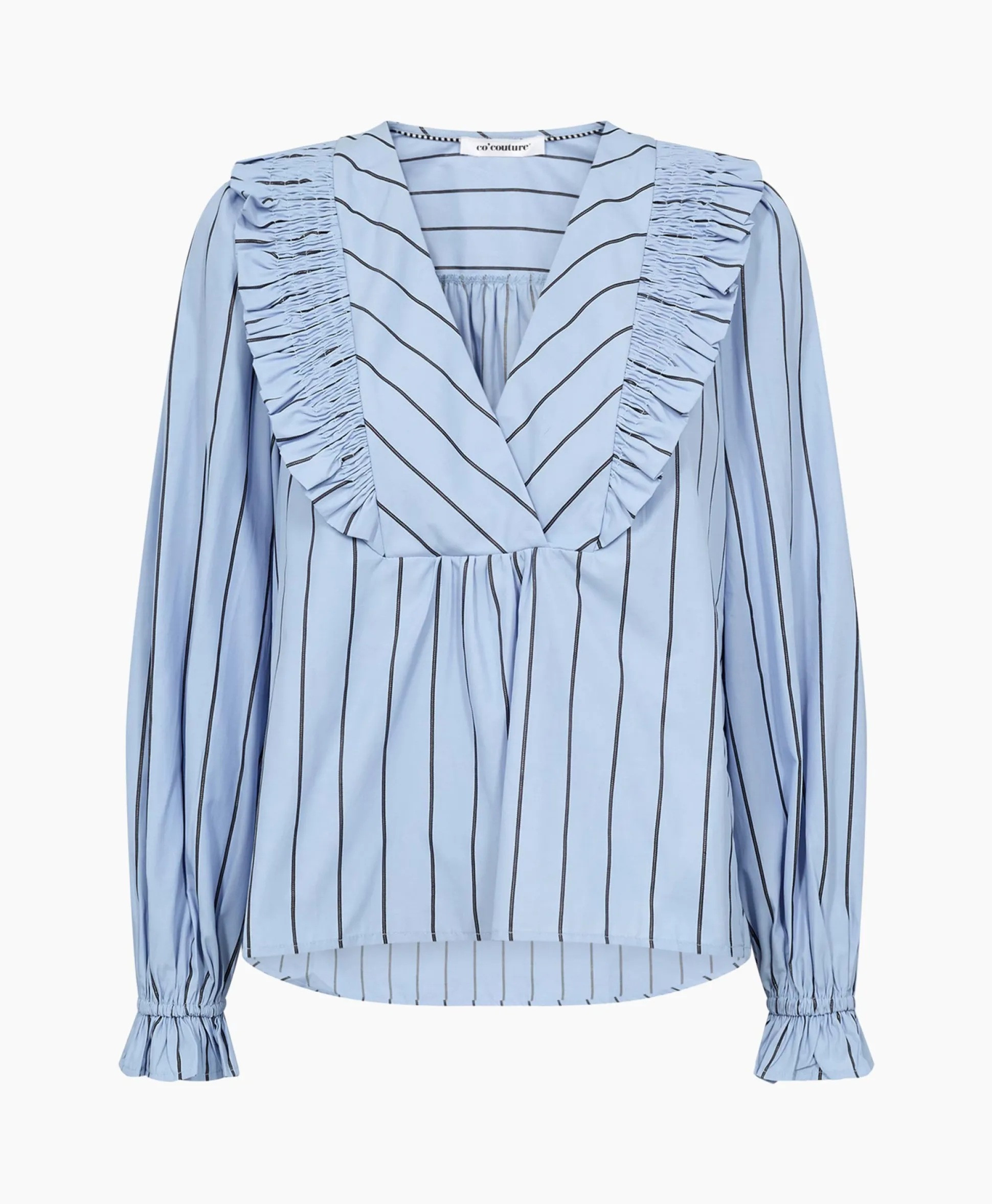 Shop Co'Couture Blouse Ivana Smock Frill Blauw Dames Blouses