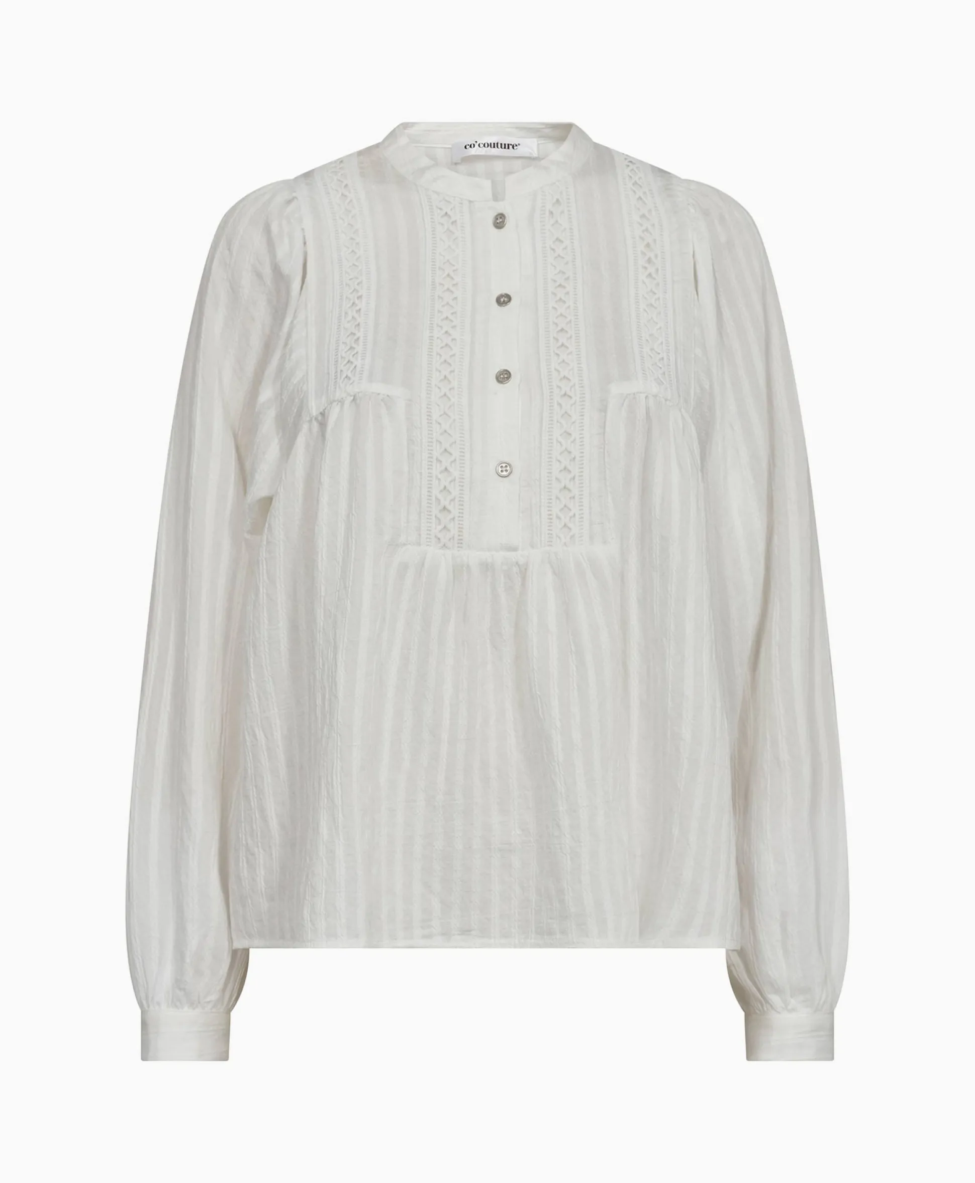 Best Sale Co'Couture Blouse Selma Placket Wit Dames Blouses