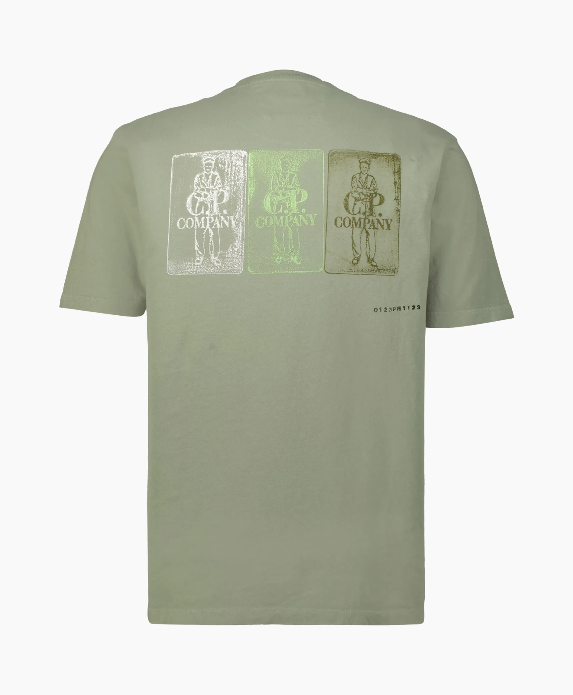 Cheap T-Shirt Korte Mouw Jersey Artisinal Three Cards Groen Heren T-Shirts