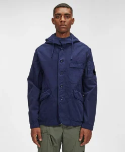 Cheap Vest B Hooded Jacket Donker Blauw Heren Jassen