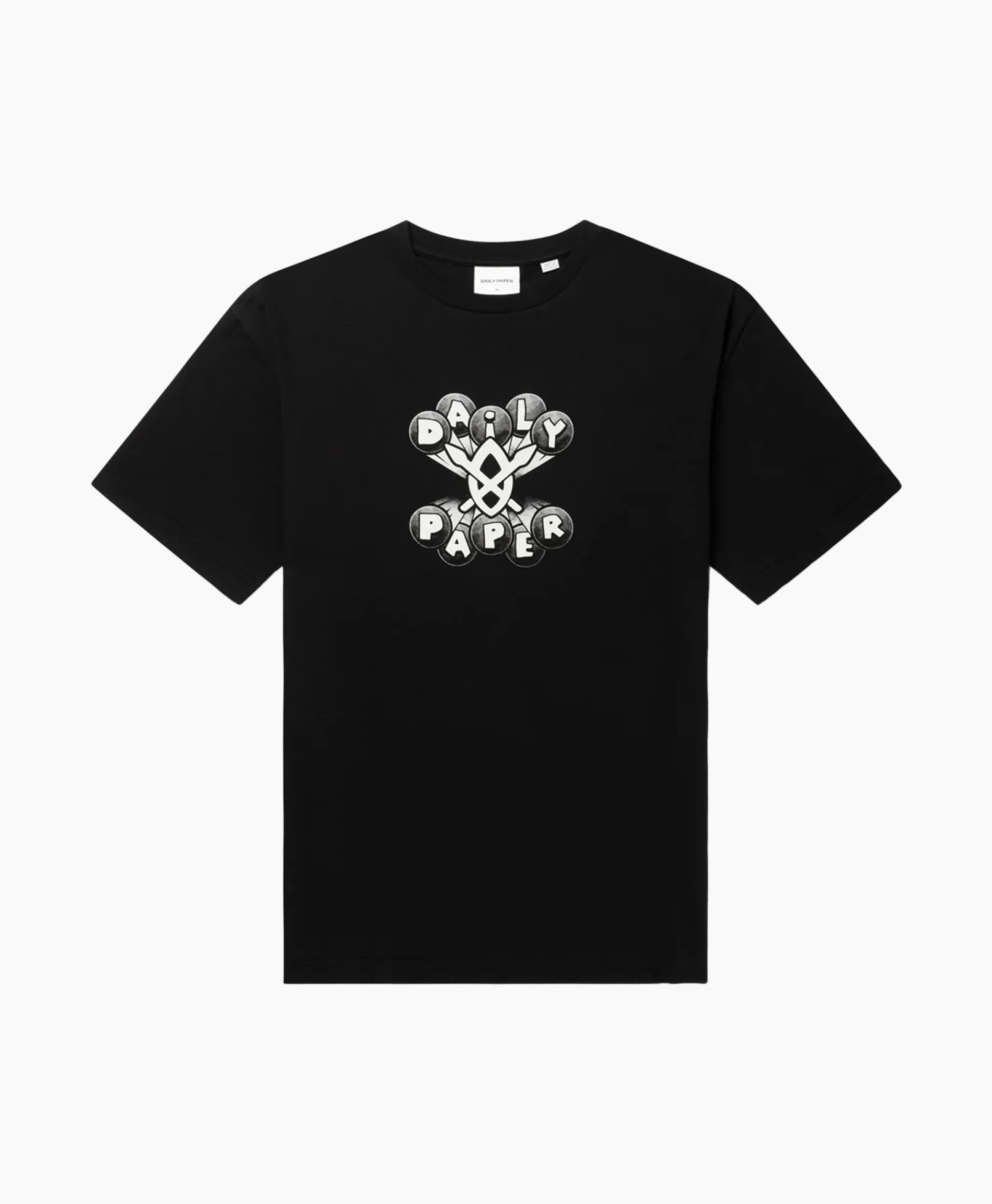 New T-Shirt Korte Mouw Omar Zwart Heren T-Shirts