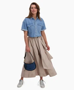 Discount D'Arc Midi Rok Brugherio Zand Dames Rokken