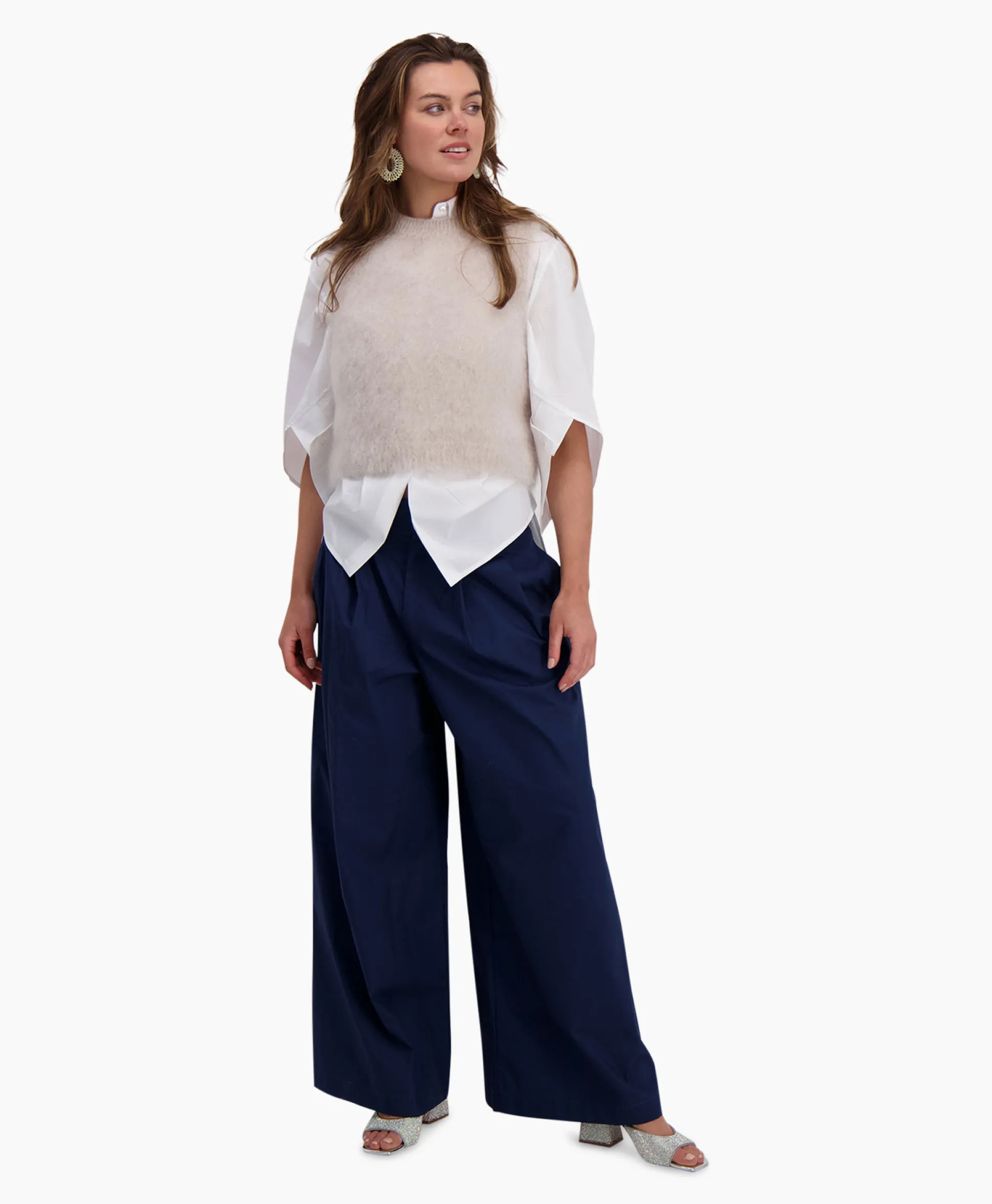 Flash Sale D'Arc Pantalon Belluno Blauw Dames Broeken