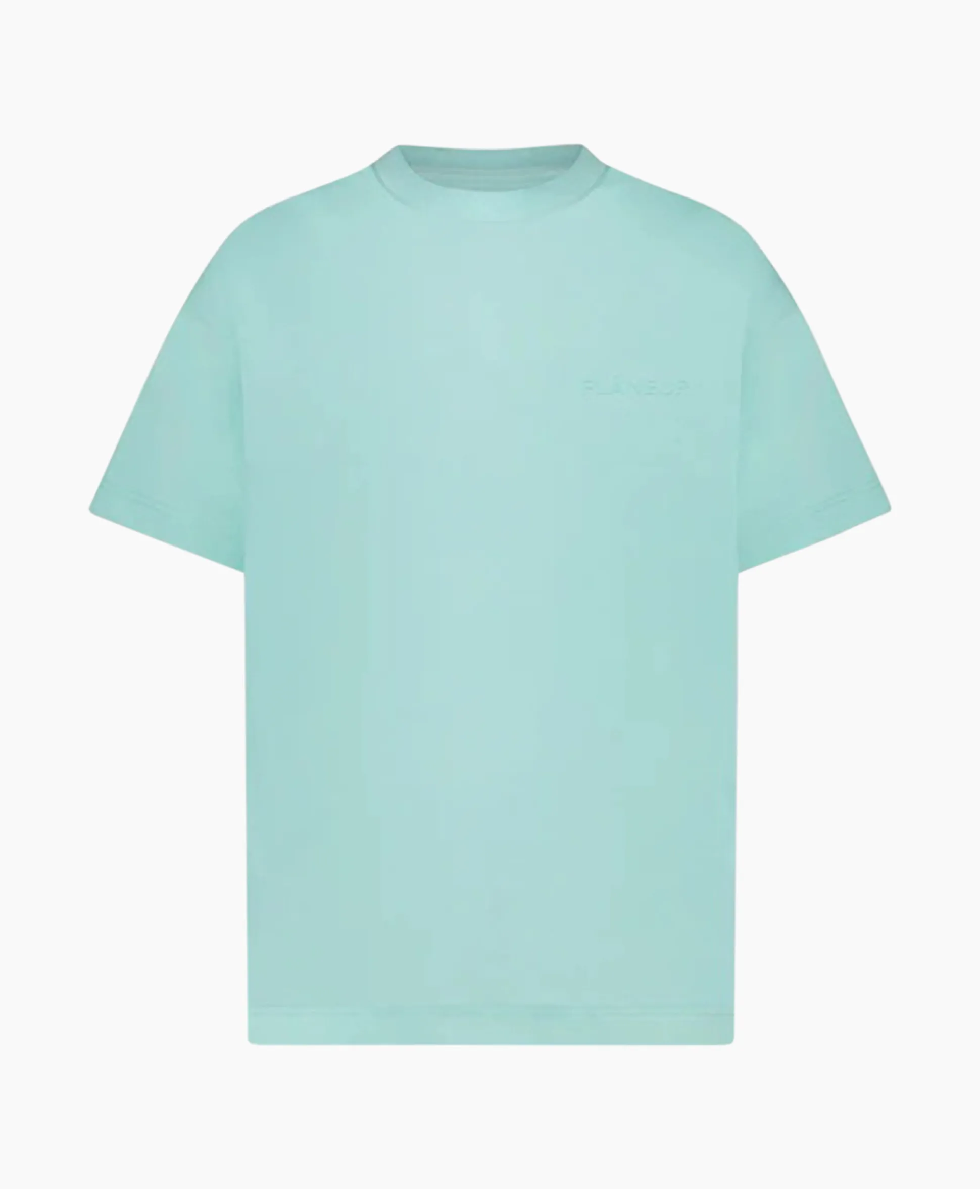 Hot Flaneur T-Shirt Korte Mouw Tonal Logo Blauw Heren T-Shirts