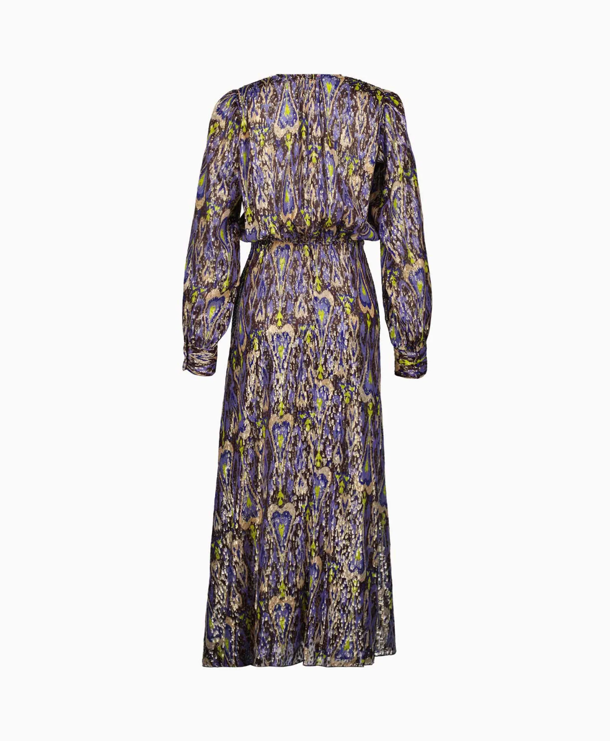 Hot Maxi Jurk Print Fil Coup Long Dress Norther Light Blauw Dames Jurken