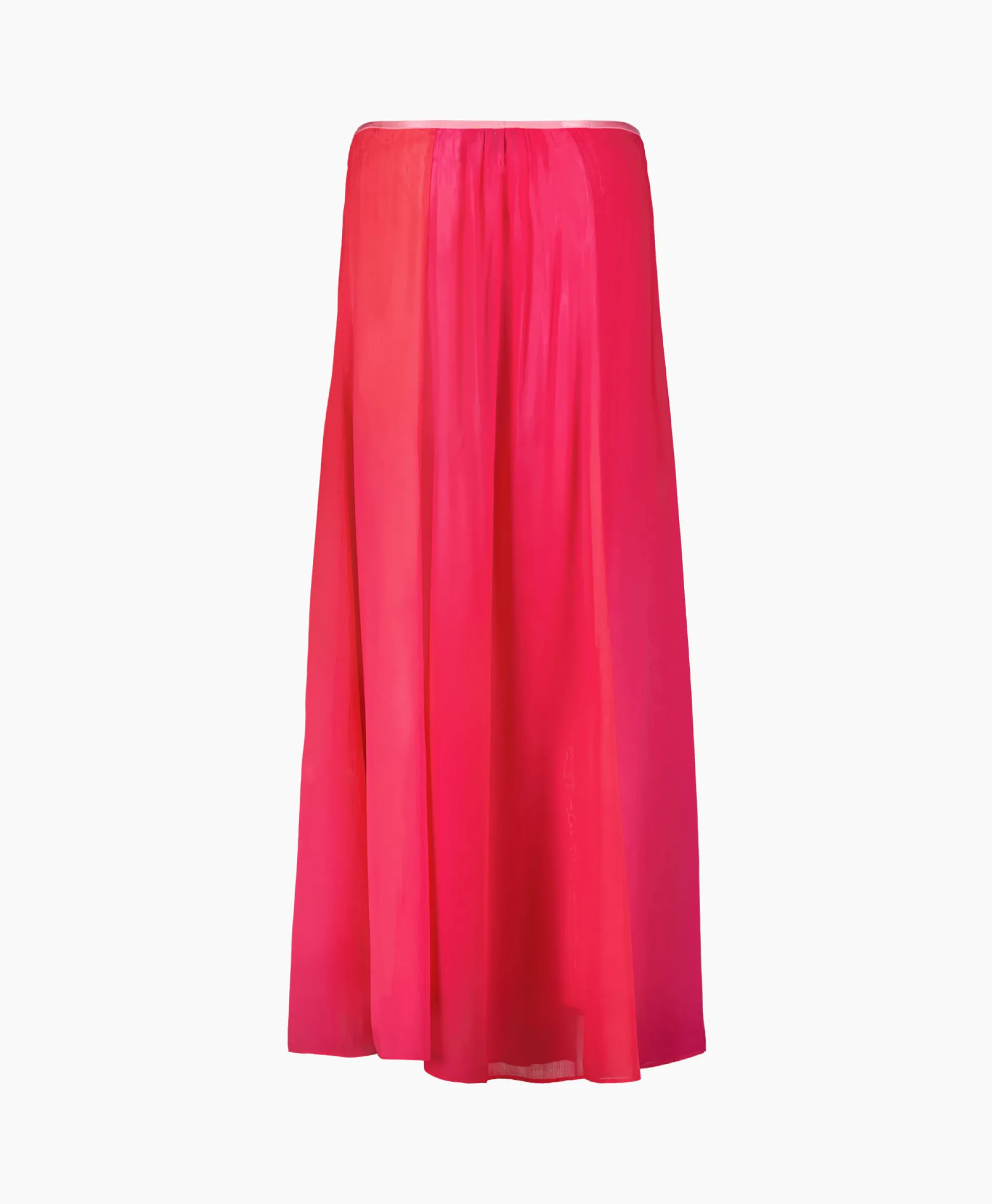 Best Sale Maxi Rok Crepon Silk Shaded Pink Dames Rokken