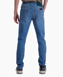 Flash Sale Jeans 5 Pkt Slim Fit Bard Midden Blauw Heren Broeken