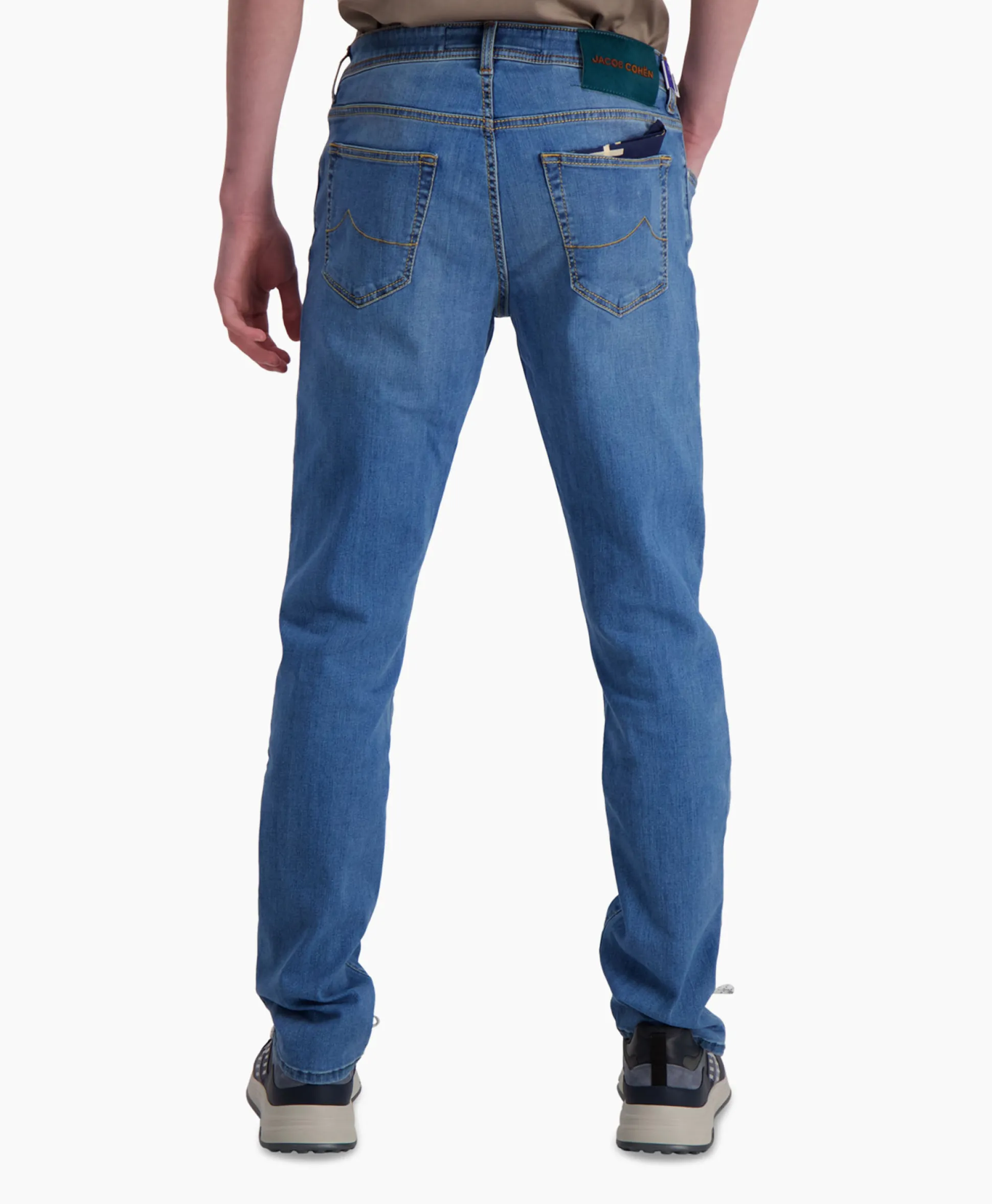 Flash Sale Jeans 5 Pkt Slim Fit Bard Midden Blauw Heren Broeken