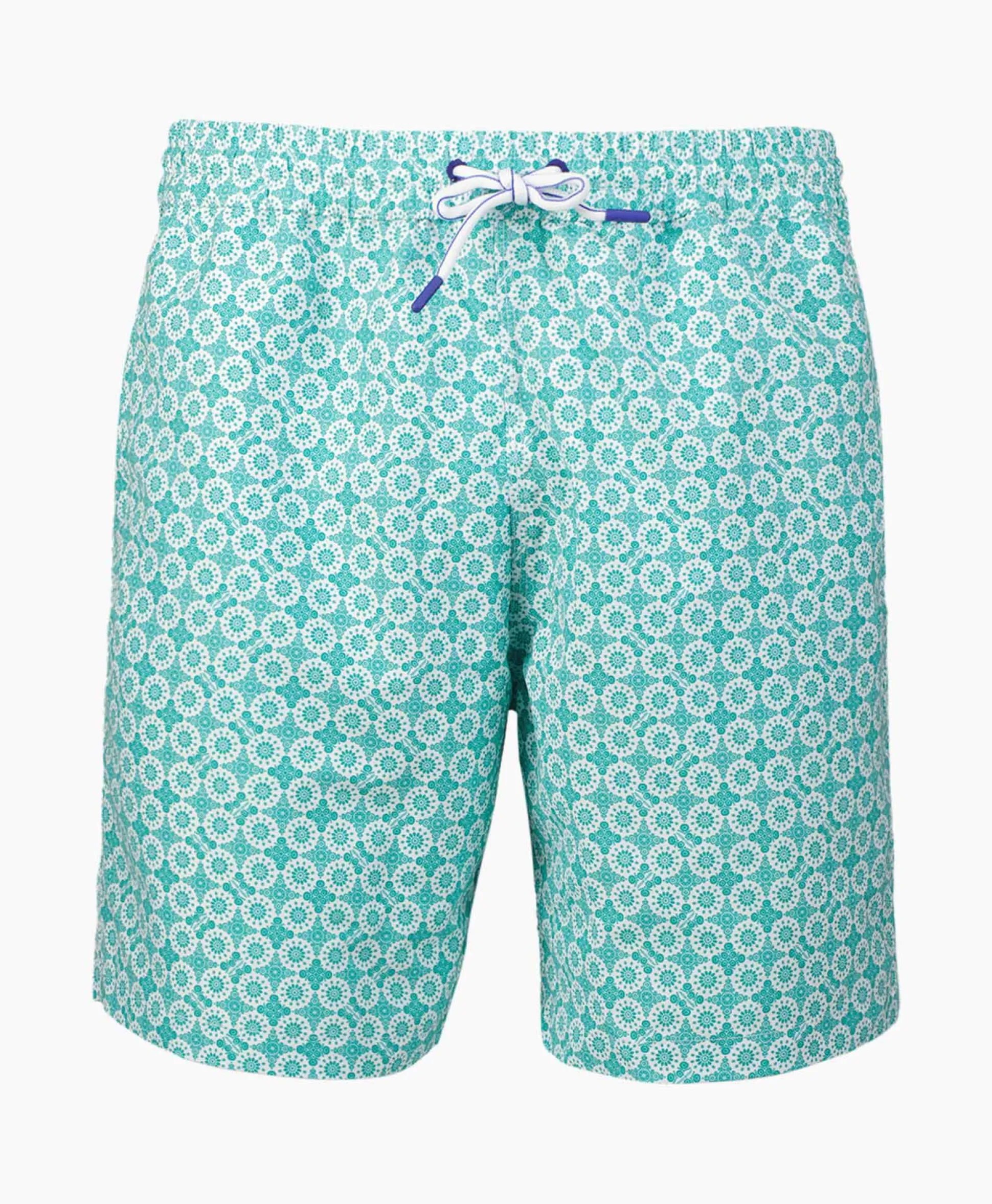 Cheap Zwembroek Circles Print Groen Heren Zwembroeken