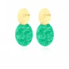 Best Oorbellen Closed Oval S Midden Groen Dames Sieraden