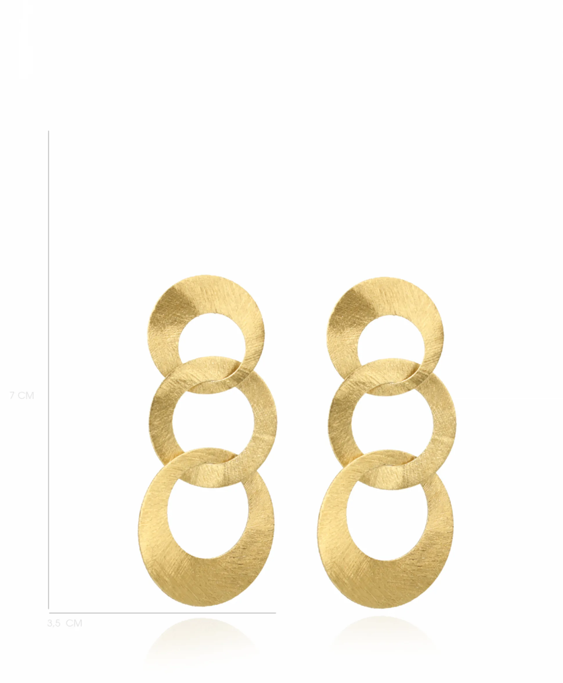 Clearance Oorbellen Triple Round L Goud Dames Sieraden