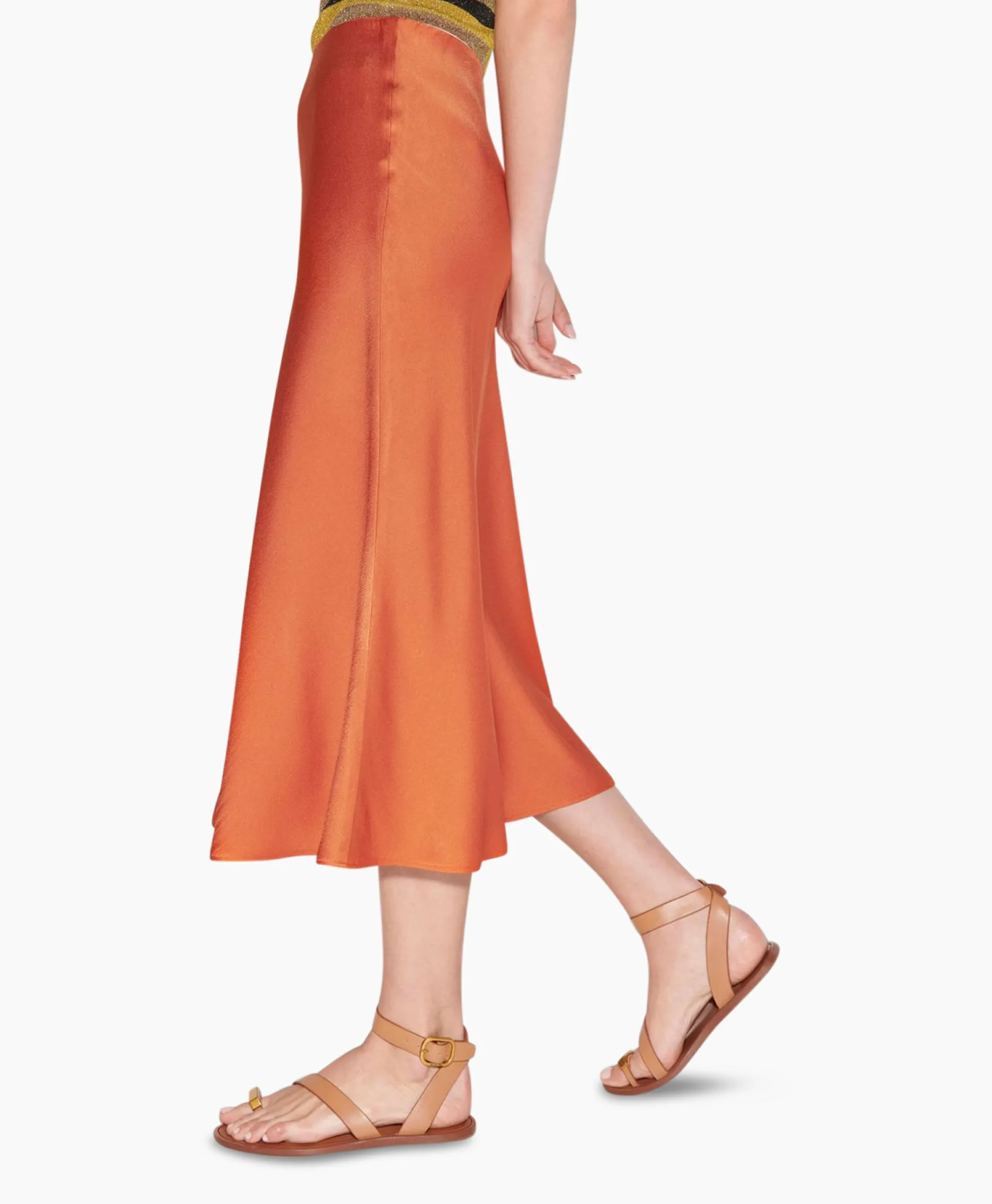 Clearance Maxi Rok 598235/3618-0 Oranje Dames Rokken