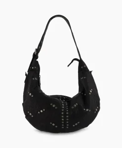Flash Sale Crossbody Tas Dagmar Rivet Washed Black Zwart Dames Tassen