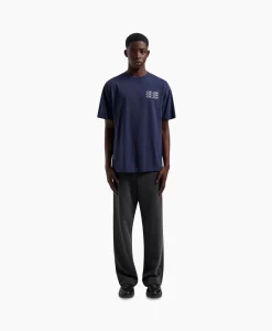Clearance T-Shirt Blur Logo Donker Blauw Heren T-Shirts