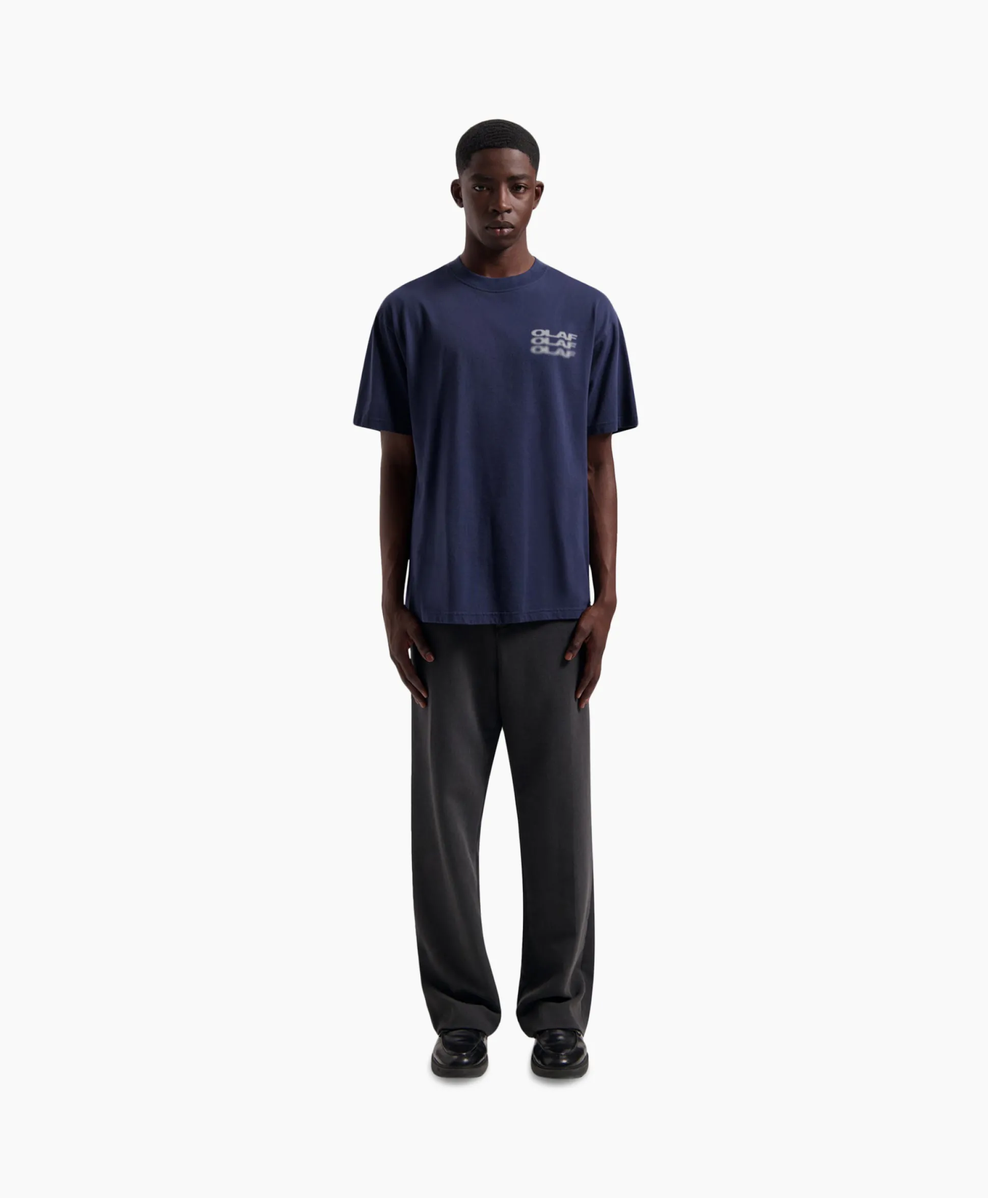 Clearance T-Shirt Blur Logo Donker Blauw Heren T-Shirts