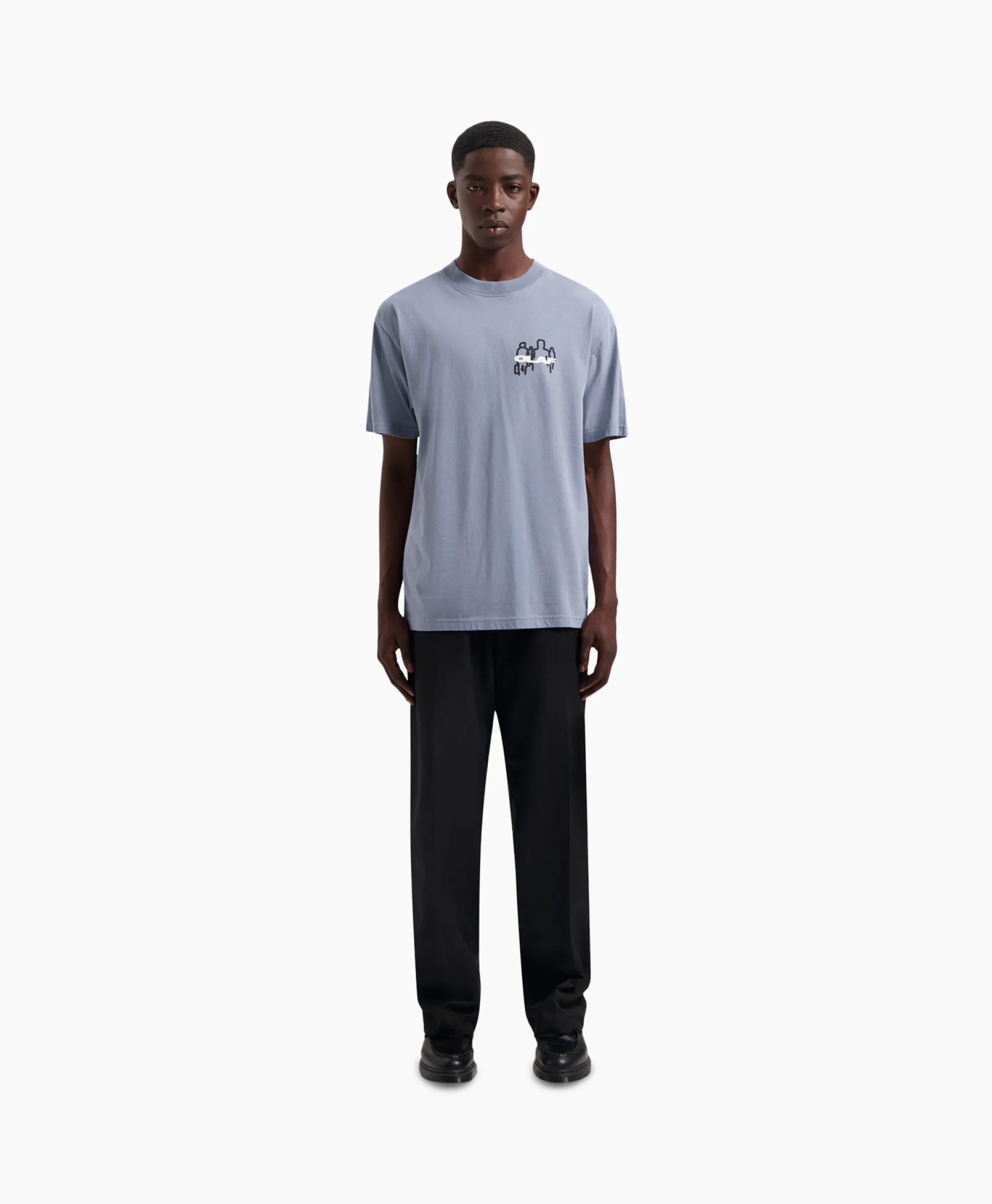 New T-Shirt Transit Tee Blauw Heren T-Shirts