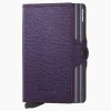 Fashion Portemonnee Twinwallet Crisple Paars Dames Portemonnees