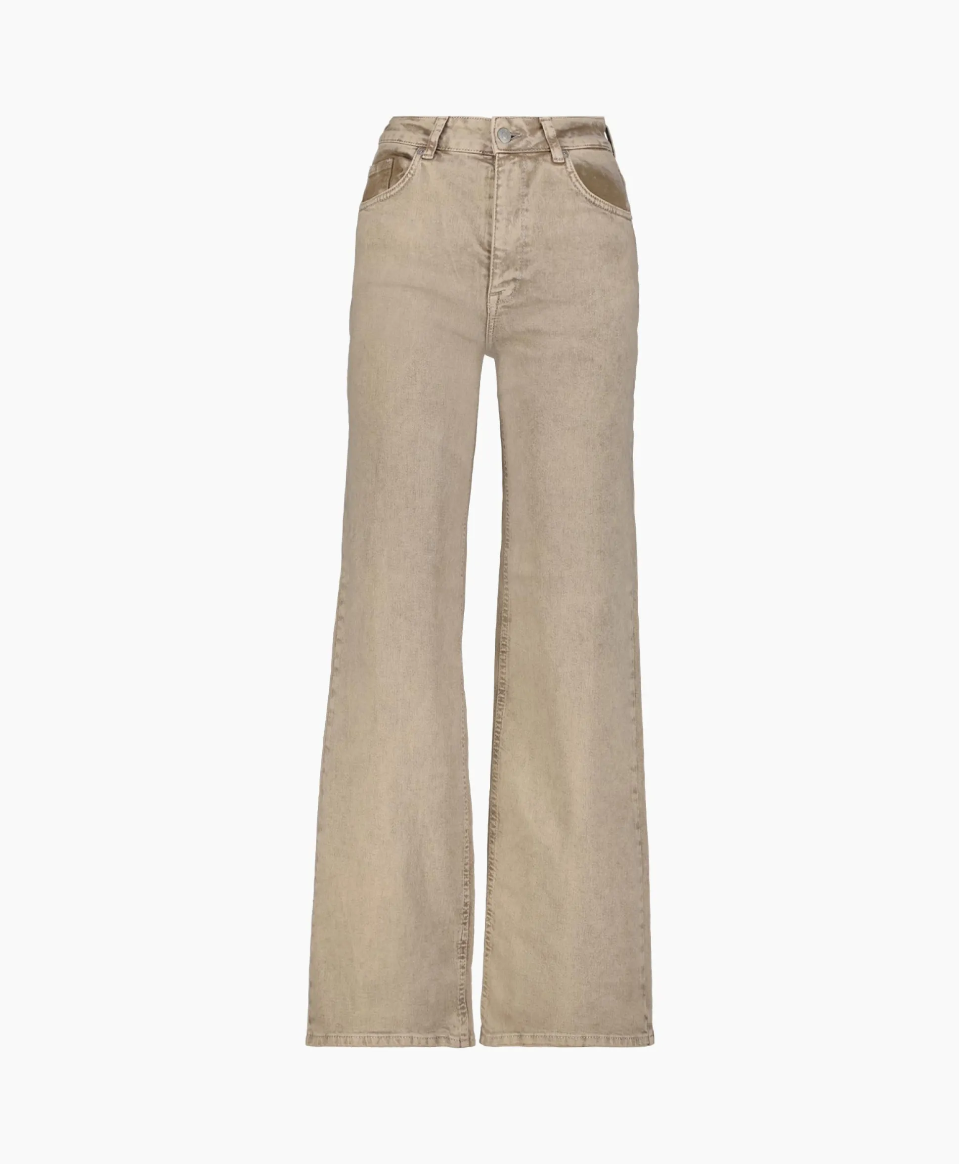 Cheap Jeans Alice-Cora Hw Latte Denim Wide J Beige Dames Broeken