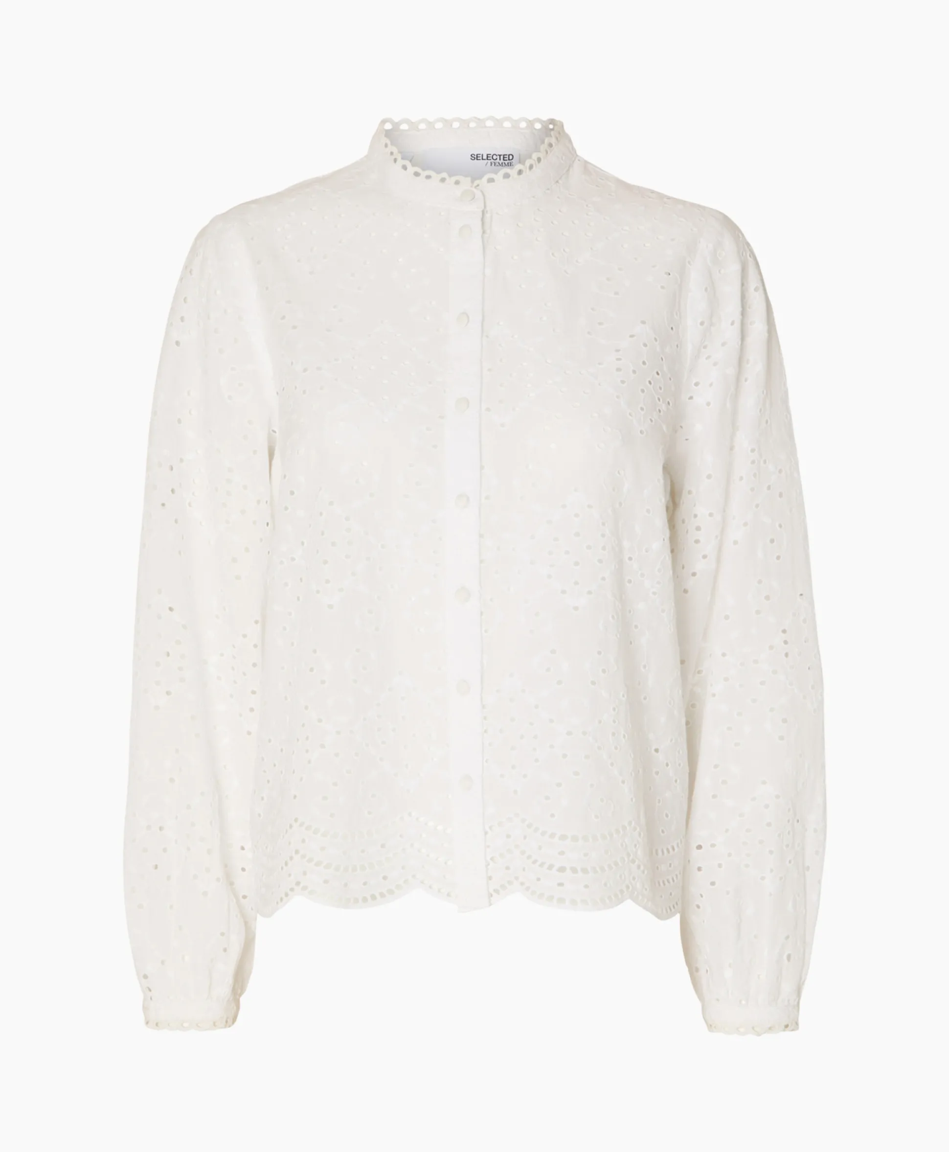 Cheap T-Shirt Korte Mouw Tatiana L/S Embr Shirt Noos Wit Dames T-Shirts & Tops