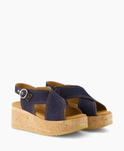 Discount Sandaal Met Hak Sissel Capri Blauw Dames Sandalen