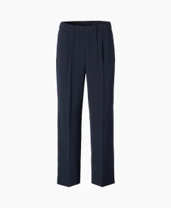 Online Chino Japanese Crepe Relaxed Donker Blauw Dames Broeken