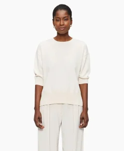 Best Top Relaxed Short Sleeve Off White Dames T-Shirts & Tops