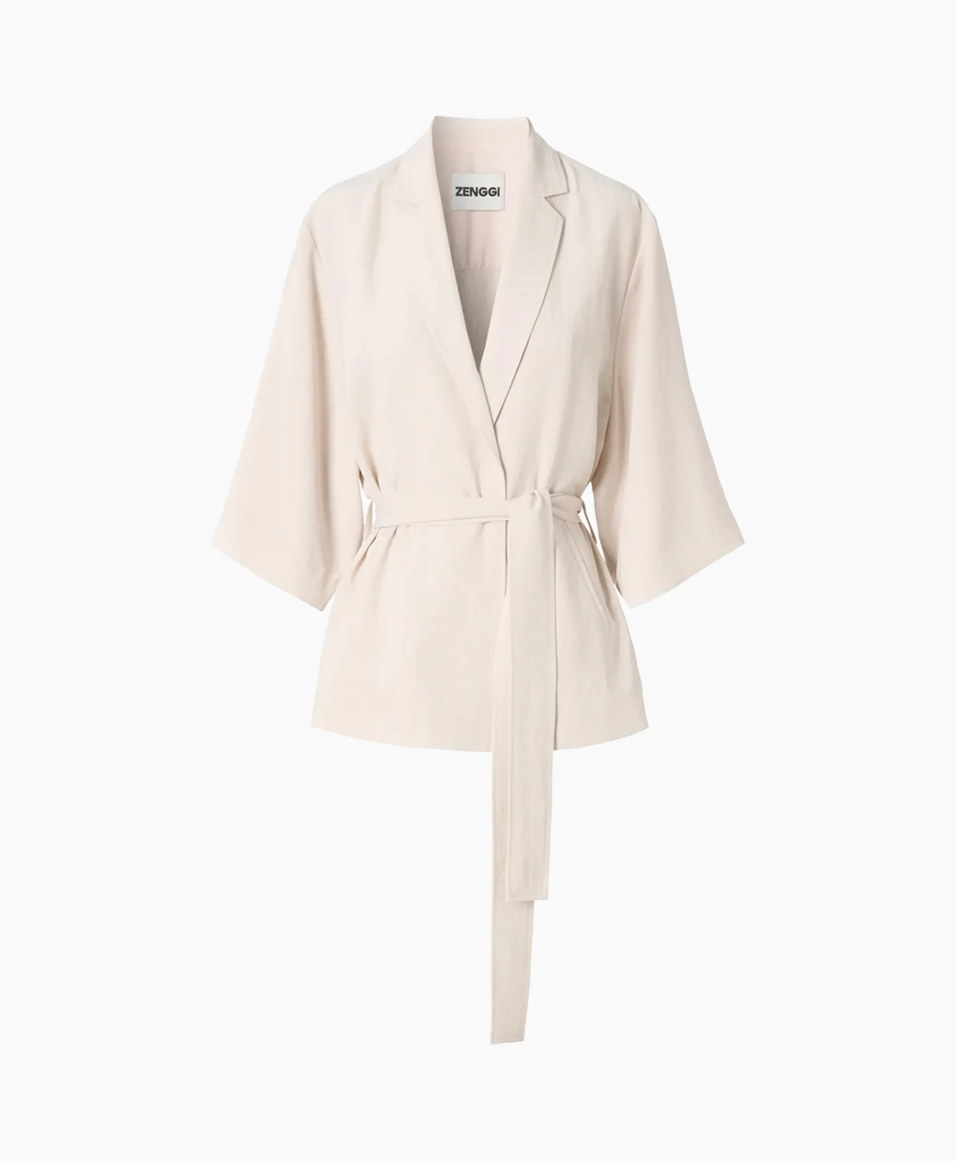Best Vest Japanse Crepe Kimono Off White Dames Vesten
